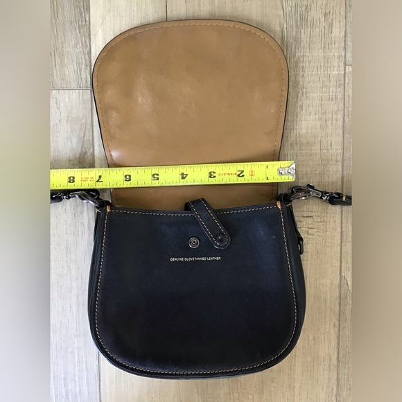 Coach 1941 Saddle 23 Crossbody bag Western Rivets Studs Black Leather - Picture 5 of 8